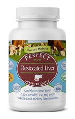 Desiccated Beef Liver Capsules Grass Fed Supplement Natural 180 Capsules