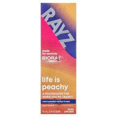 2 X Bioray, Rayz�, Life Is Peachy, For Teens, Peach, 2 fl oz (60 ml)