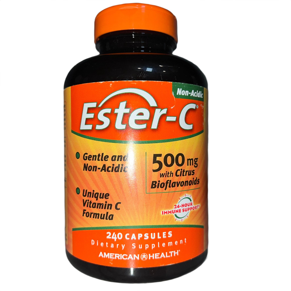 American Health Ester‑C 500mg Non‑Acidic 240 Capsules Exp 10/2027 NEW Sealed