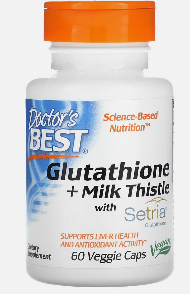 Doctor’s Best Glutathione Milk Thistle Antioxidant 60 Count Vegan EXP 04/2026