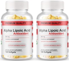240 Softgels Alpha Lipoic Acid 600mg Per 250 servings