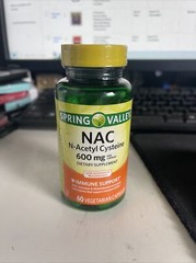 Spring Valley NAC N-Acetyl Cysteine 600 mg Immune Support 60 Capsules 03/2025