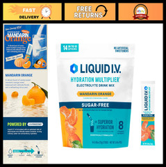 Sugar-Free Hydration Multiplier – Mandarin Orange Electrolyte Powder Mix, 14 Ser