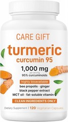 Pure Turmeric Curcumin 1000mg | 95% Curcuminoids| Joint Support | 120 Veg Caps