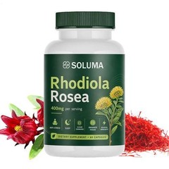 Soluma Rhodiola Rosea, With Bioperine, Organic Natural Adaptogen Nutritional