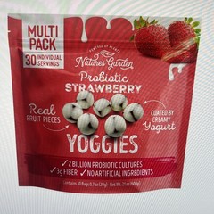 New Nature’s Garden, Probiotic Strawberry Yoggies, 0.7 oz, 30-count Bag