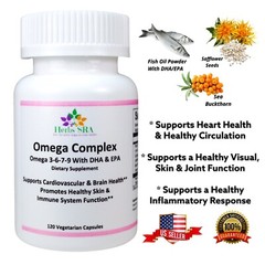 OMEGA 3,6,7,9, 120 Capsules Powerful Ingredients to Improve Your Body Naturally.