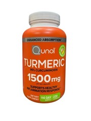 Turmeric Curcumin Capsules, Qunol with Ultra High Absorption 1500mg 09/2028