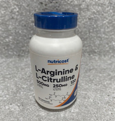 Nutricost L-Arginine & L-Citrulline Capsules 120 Count 500mg/250mg