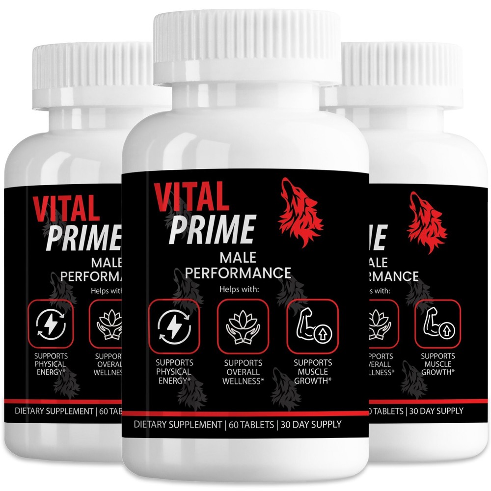 (3 Pack) Vital Prime for Men VitalPrime Advanced Male Support – 180 Tablets