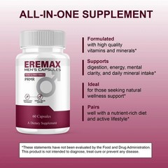 (3 pack) Eremax Capsules, Eremax Premium Performance Supplement – (180 Capsules)