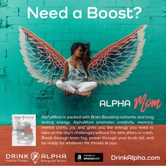 AlphaMom Berry Brain Booster Daily Drink Mix | Fast-Acting Nootropic Supplement