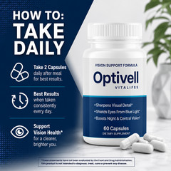 Optivell Vision Support Formula, Opti Vell Eye Health (60 Capsules)