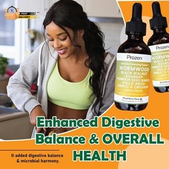 Prozen Wormwood Gut Detoxify Liquid Drops, Nuvian Wormwood Black Walnut Clove Gu