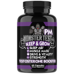 Angry Supplements Monster Test PM Sleep & Grow 60ct Capsules 80pc/Case