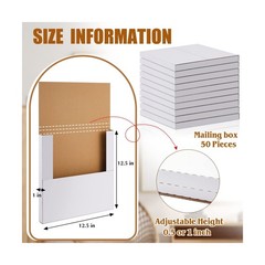 Tinlade 50 Pack Vinyl Record Shipping Boxes 12.5″ x 12.5″ x 1″ … Fast USA SHIP