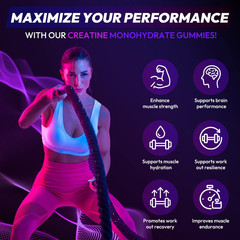 Creatine Gummies Monohydrate Complex for Men & Women, 9000MG Creatine Pre-Wor…