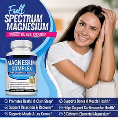 1~5x Magnesium 8 in 1 Complex 1000mg & Blood Sugar Blend Supplement Combo