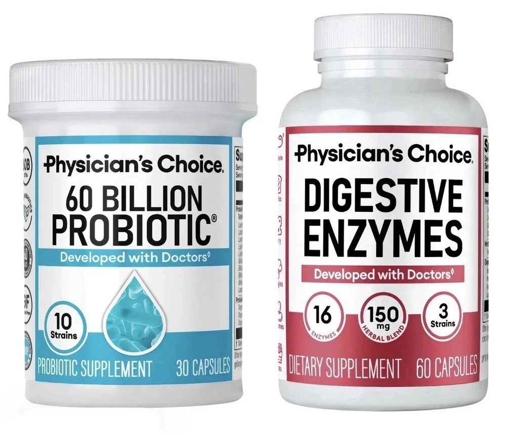 Physician’s Choice 60 Billion Probiotic & Digestive Enzymes Bundle USA SELLER-+