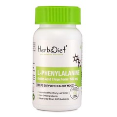 L-Phenylalanine 500mg Capsules Essential Amino Acid Improves Mood Appetite