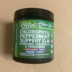 Clean Nutra Chlorophyll Capsules + Peppermint Slippery Elm Spirulina exp. 3/2028