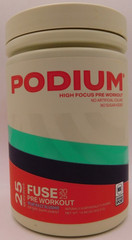 Podium Fuse Pre Workout, 25 Servings Blue Razz Slushie 14.90oz Exp: 3/27+ New
