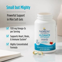 Nordic Naturals Ultimate Omega Minis – for Heart, Brain & Immune Health, 60 Ct
