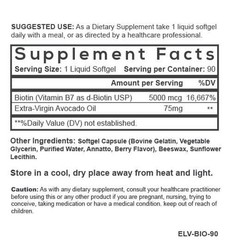 SMARTERVITAMINS – BIOTIN Vitamin B7 5000mcg Enhanced with Avocado Oil