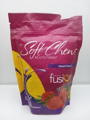 Bariatric Fusion Multivitamin Soft Chew Mixed Berry Fruit Flavor 60 Ct