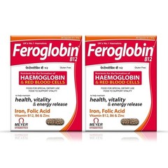 2 x Feroglobin B12 Capsules 60 Iron Folic Acid B6 B12 Zinc Hemoglobin Support m1