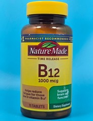 Nature Made Vitamin B12 1000 mcg Time Release Tablets 75 Exp 12/2027+