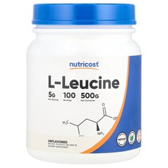 2 X Nutricost, L-Leucine, Unflavored, 17.9 oz (500 g)