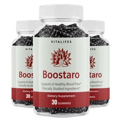 (3 Pack) Boostaro Male Stamina Gummies for Advanced Blood Flow Support 30Gummies