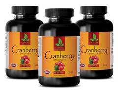 Concentrated Cranberry Extract 252mg – Healthy Urinary Tract Bladder – 3 Bottles