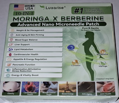 Luxarise 10-in-1 Moringa Berberine Curcumin NAD+ Nano Microneedle Patch 7 Pack