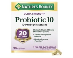 Nature’Bounty PROBIOTIC 10, Ultra Strength Supplement , Support For Digestive
