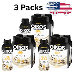 Oikos Protein Shake, Shelf Stable, Vanilla, 30g Protein, 12 fl oz, 12 Count