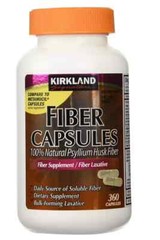Kirkland Signature Fiber Capsules 100% Natural Psyllium Husk Fiber 360 ea 7/25