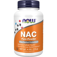 NOW NAC Pure Powder, Free Radical Protection, 4 Ounces