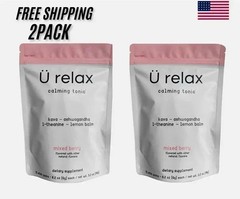 U Relax Calming Tonic- 15 Packets MIXED BERRY Flavor Relax Drink 2 pack.