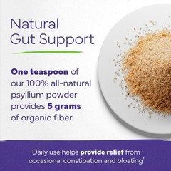 Konsyl USDA Organic Psyllium Husk Powder – 12oz, 60 Servings, Natural Unflavo…