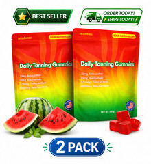 2 Pack Daily Tanning Gummies Supplement – 60 Gummies 30-Day Supply