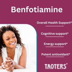 TAOTERS Benfotiamine 600mg – Gluten Free and Non-GMO 60Capsules*2bottles