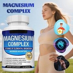 1~5x Magnesium 8 in 1 Complex 1000mg & Blood Sugar Blend Supplement Combo
