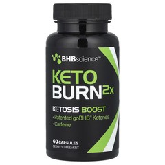 2 X Real Ketones, BHBscience�, Keto Burn2X, 60 Capsules
