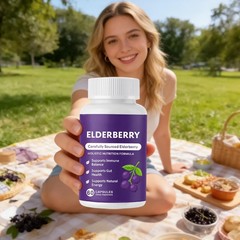Advanced Elvera Elderberry Gut Support – Complex Organic Black Elderberry Soft C