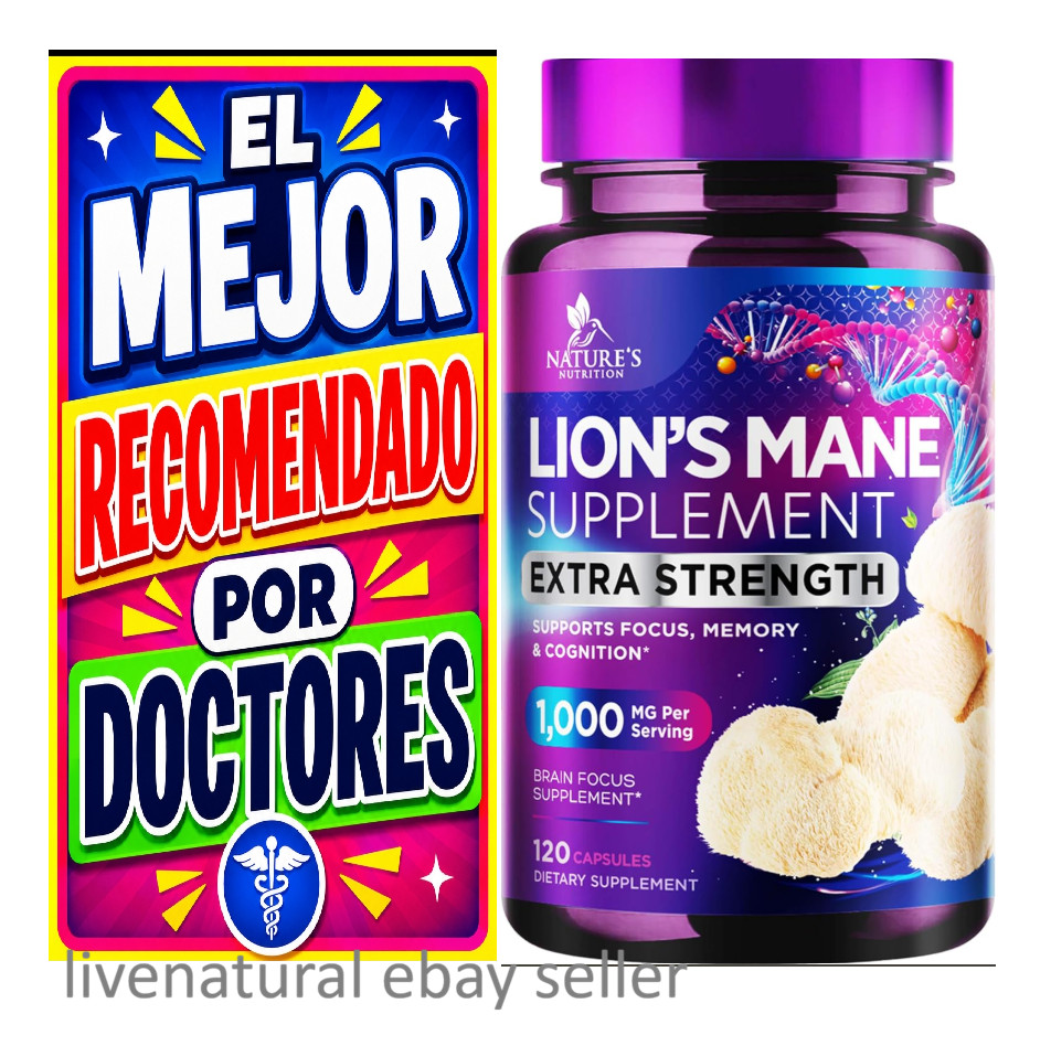 Capsulas De Hongo Suplemento De Melena De Leon (Suministro Para Dos Meses) -120C