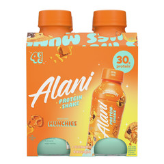 Alani Nu Protein Shake, Munchies, 12 fl oz, 4 Pack, Bottles, 30g Protein, Gluten