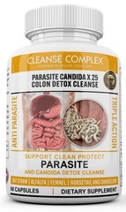 Colon Detox Cleanse Parasite Candida Natural Herbal Supplement 60 Capsules