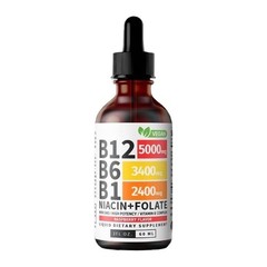 Vitamin B12 and B6 Liquid B B12 Sublingual Vitamin Drops, Complex 5000mcg USA